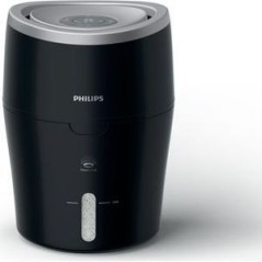 Philips Series 2000 HU4813 Humidifier - Elegant Black & Silver Design for Optimal Comfort